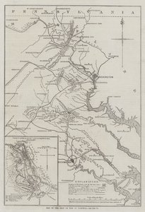 Carte du théâtre de la guerre en Virginie